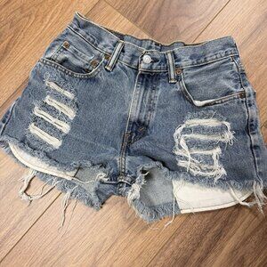 Levi's 550 Womens Jean Shorts 29 Distressed Denim